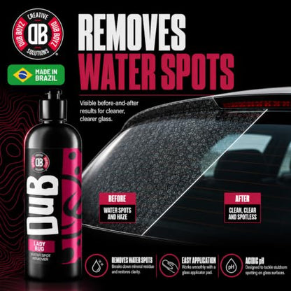 DUB BOYZ Water Spot Remover for Cars - 16oz Hard Water Stain & Mineral Deposit Cleaner, Safe for Glass, Chrome & Paint, Fast-Acting Spray Lady