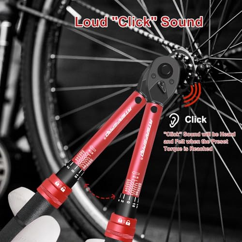ATsafepro 1/4" Torque Wrench (20-240 in-lb / 2.3-27.1 Nm) -Dual Scale, 72-Tooth Ratchet, ±3% Pre-Calibrated Accuracy, Suitable for Bike & Bicycle Maintenance - style: 1/4" 20-240 IN.LB Torque Wrench