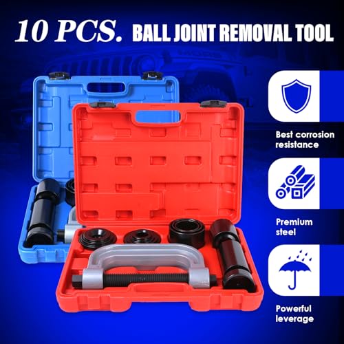 Yonligonju Ball Joint Removal Tool Kit,10PC Ball Joint Press Kit for Most 2WD 4WD Cars and Light Trucks(Blue) - color: blue