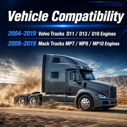 EVRBUL Engine Radiator Coolant Drain Hose Cooling System Drain and Refilling Tool Compatible with Volvo VNL Truck with D11 D13 D16 Engine Mack Truck with MP7 MP8 MP10 Engine Replace# 9996049