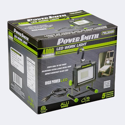 PowerSmith LED Work Light 4000 Lumens with All Metal Stand PWLS040H - size: 4,000 Lumen