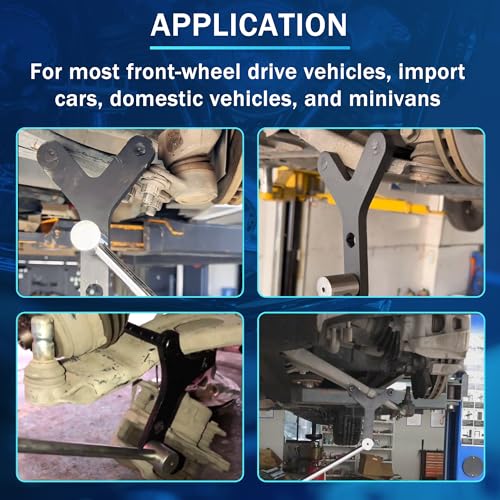Lower Control Arm Prying Tool, Suspension Specialty Arm Lever Bushing Tool, Lower Ball Joint Pry, Control Arm Tool Suspension Arm Lever Compatible with 1/2" Drive Extension Breaker Bar - size: lower control arm tool