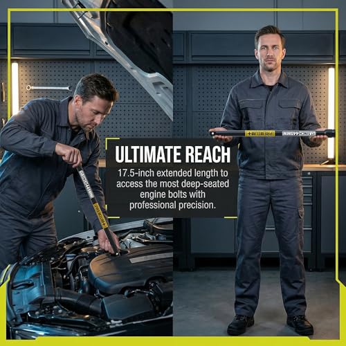 1/2" Drive Impact Extension Bar, 17.5 Inch Length Socket Extension, CR-V Steel, Narrow and Deep Areas in Automobile Maintenance, Mechanical Assembly or Industrial Operations - size: 1/2" 17.5-Inch