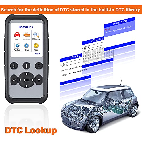 Autel MaxiLink ML629 Automotive OBD2 Scanner, 2026 Newer Model Upgraded of AL619, ML619, AL519, Car Code Reader Check Engine ABS SRS Transmission Diagnostic Scan Tool, Auto VIN, Ready Test, DTC Lookup