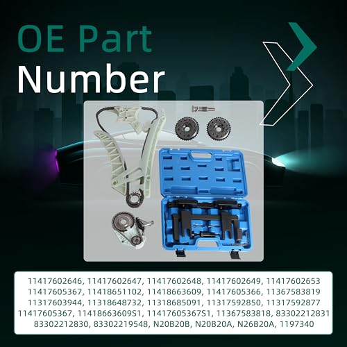 Oil Pump Timing Chain Kit & 2 VVT Gear Tool Compatible with BMW N20 N26 X4 X5 228 320 328 2.0L 3.0L 2012-2016