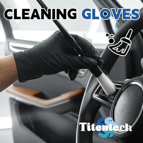 Disposable Nitrile Exam Gloves Black Cooking Gloves Disposable Food Safe 3mil 100PCS/BOX - color: Black 1000 Medium