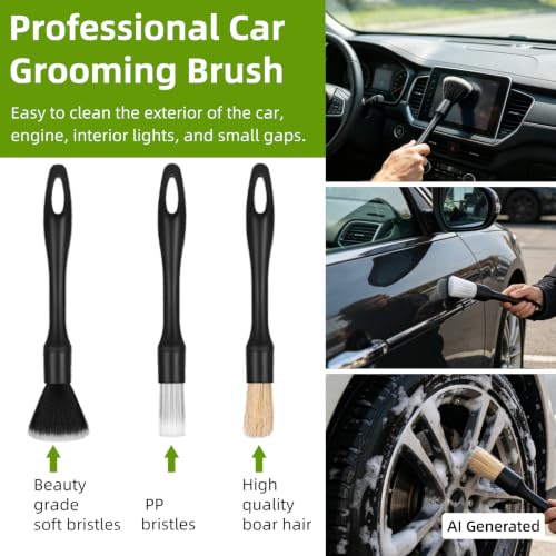 62" Car Wash Brush with Long Handle, Car Wash Kit Include Microfiber Cleaning Mop, Wheel Brush, Windshield Window Squeegee, Towel, Detail Brush, Storage Bag, for Cleaning Cars, RV, Truck, Boat - size: 15 Pack