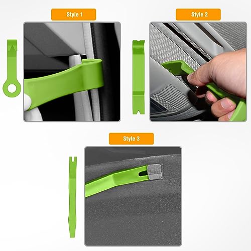 GOOACC 8PCS Auto Trim Removal Tool Kit No-Scratch Removal Tool Kit for Car Audio Dash Panel Window Molding Fastener Remover Tool Kit-Green - color: Green, size: 8PCS Trim Removal