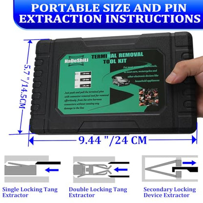 41 Pcs Terminal Pin Removal Tools with Blow-Molded Case - Electrical Pin Removal Tools Automotive Depinning Tool Kit for Automotive & Household Devices Most Connector, Blue - color: blue