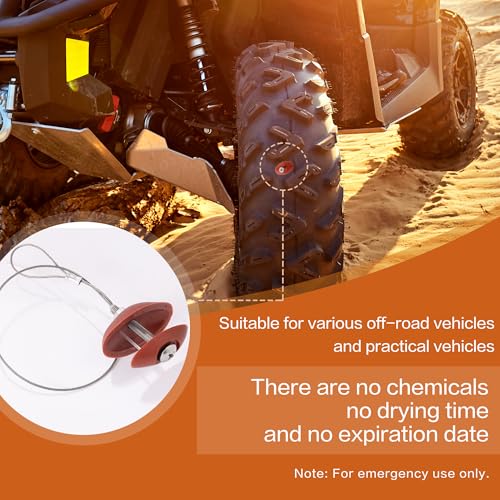 2 Pcs Sidewall Tire Repair Kit: Fixes Common Tire Repair Tool with Heavy-Duty, Kits for ATV, UTV, & Tractor Tires (Red—2pcs) - color: Red—2pcs