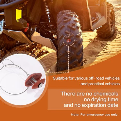 4 Pcs Sidewall Tire Repair Kit: Fixes Common Tire Repair Tool with Heavy-Duty, Kits for ATV, UTV, & Tractor Tires (Red-4pcs) - color: Red-4pcs