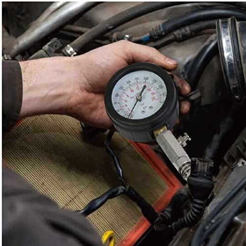 Big RED Torin Engine Compression Test Kit, 8 PCS, 0-300 Psi, Cylinder Compression Tester, Automotive Pressure Tool Gauge for Petrol Gas Engine of Cars Trucks ATV UTV, Red, ATRHS-A0031R - style: 8 PCS Engine Compression Test Kit