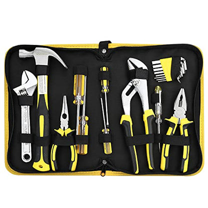 DOWELL Tool Set Household Tool Kit with Storage Tool Bag Pouch, 19 PCS | with Pliers Screwdriver Set Hex Key Wrench - size: 19PCS