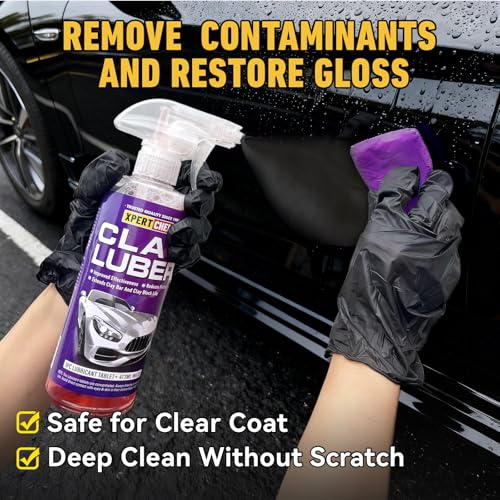 Car Clay Bars Auto Detailing 4 Pack 400g(4x100g) and Clay bar Lubricant Tablets 10 Pack(1pcs=16 oz) Clay bar kit, Spray Bottle and Microfiber Towel for Car Detailing
