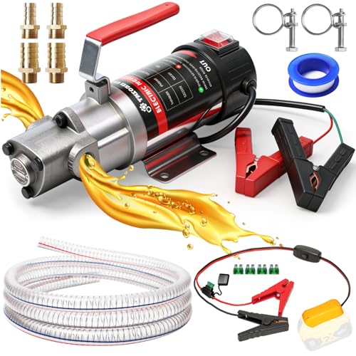 Engine Oil Transfer Pump, Electric Oil Pump with Battery Adapter for Dewalt 20V Batteries, 3.2GPM High Flow Fluid Transfer Pump, Oil Change Pump Extractor for Engine Oil, Gear Oil - color: with Hose+D Adapter