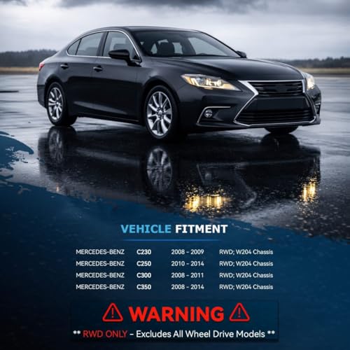 Detroit Axle - 2pc Front Struts for Mercedes-Benz C230 C250 C300 C350 [Excludes AWD Models; W204 Chassis] Quick Install Struts w/Coil Spring Assembly Replacement Suspension Shock - size: 11470x2/Pair
