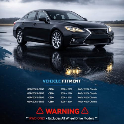 Detroit Axle - 2pc Front Struts for Mercedes-Benz C230 C250 C300 C350 [Excludes AWD Models; W204 Chassis] Quick Install Struts w/Coil Spring Assembly Replacement Suspension Shock - size: 11470x2/Pair