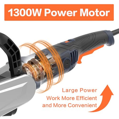 MAXXT Burnishing Polishing Machine, 1300w Surface Conditioning Tool, 6 Speed Variable 3200RPM Motor Drum Machine Grinder, Handheld Electric Stainless Steel Polisher With 3 Polishing Wheels - size: R7402