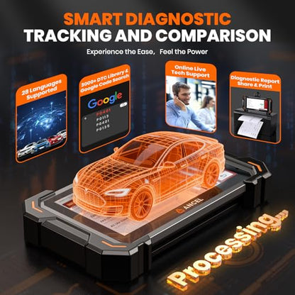 ANCEL DS500 Elite OBD2 Scanner, Full System Car Code Reader, Bidirectional Scan Tool, 28+ Reset Functions, ABS SRS Transmission Check Engine Code Reader, CAN FD FCA Auto Auth, Lifetime Free Update