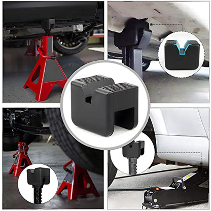 BELOMI Jack Stand Pads, 4 Pcs 3 Ton Jack Pad Adapter, Universal Rubber Slotted Frame Rail Pinch Welds Protector Pad for Jack Stand Support Lift, Car Accessories for Sedan, SUV and More - size: 4 Pcs