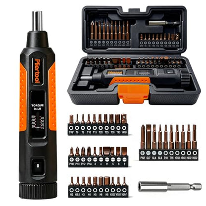 42Pcs Preset Torque Screwdriver Wrench Driver Set 10-80 Inch Pound | 1/4” Drive Torque Wrench Screwdriver Set with S2 Bits for Maintenance, Tools, Bike Repairing and Mounting