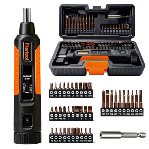 42Pcs Preset Torque Screwdriver Wrench Driver Set 10-80 Inch Pound | 1/4” Drive Torque Wrench Screwdriver Set with S2 Bits for Maintenance, Tools, Bike Repairing and Mounting
