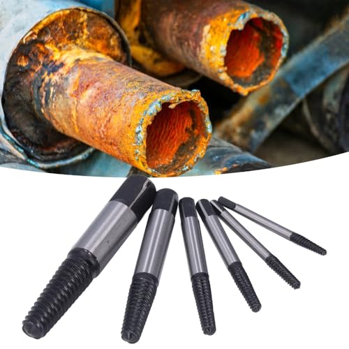 Carbon Steel Screw Extractor Set Broken Bolt and Stripped Screw Remover Kit with Storage Box, Tap Extractor Tools for Automotive Workshop Pipe Repair