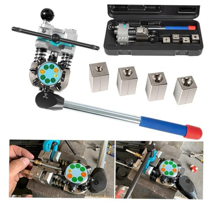 Professional Brake Line Flaring Tool Kit – 45° Single, Double & Bubble Flare Maker for 3/16", 1/4", 5/16", 3/8" Tubing | Universal Brake Repair & Fuel Line Flaring Tool for DIY & Mechanics