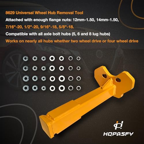 Wheel Hub Bearing Removal Tool 8629, Fit for All Axle Bolt Hubs (Gold) | Universal Wheel Hub Bearing Removal Tool, Compatible with ATD Tools ATD8629, Fit for All Axle Bolt Hubs (5, 6 and 8 Lug Hubs) - color: Gold
