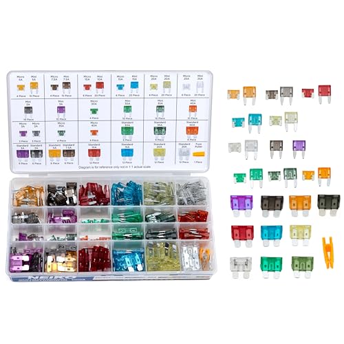 NEIKO 50501A Car Fuse Master Assortment Set, 300pc, Fast Acting, Auto Fuses Kit, Standard, Micro & Mini Sizes, 2A, 3A, 5A, 10A, 15A, 20A, 30A, 35A & 40 Amp, Marine Boat, Automotive, RV, Car Fuse Kit - style: Standard, Mini, Micro Car Fuse Set (2A–40A)