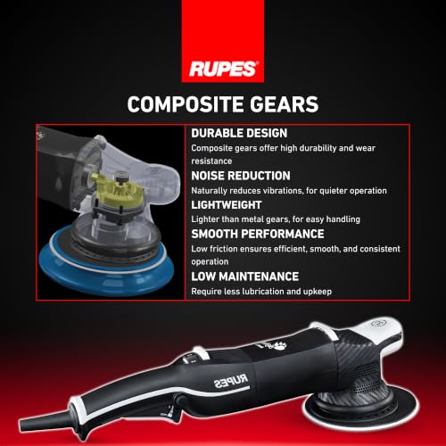 RUPES BigFoot LHR21 Mark V Random Orbital Polisher - Tool Only | Features 150mm Backing Plate & 21mm Orbit | Compact Design | Reduced Vibration | PrecisionPro Backing Plate - size: Single Tool