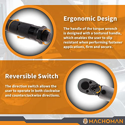 MACHOMAN Ratchet Torque Wrench Set (TQW203) - style: TQW203