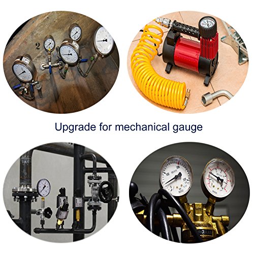 Digital Low Pressure Gauge with 1/4'' NPT Bottom Connector and Rubber Protector by Uharbour, 0.35-15 psi, Accuracy 1% .F.S. - size: 0.35-15PSI