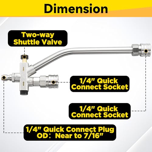 Tool Daily Foam Cannon with Pressure Washer Gun, Dual Connector Accessory | Power Washer Gun with 3/8'' Swivel Connector, Adjustable Soap Cannon with M22-14 and 1/4” Quick Connect Fittings, 1.5 Liter - size: 1.5 L