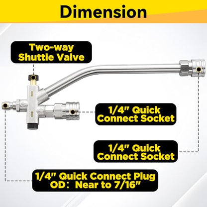 Tool Daily Foam Cannon with Pressure Washer Gun, Dual Connector Accessory | Power Washer Gun with 3/8'' Swivel Connector, Adjustable Soap Cannon with M22-14 and 1/4” Quick Connect Fittings, 1.5 Liter - size: 1.5 L