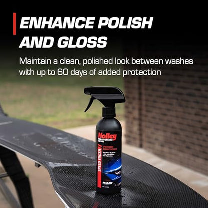 Holley Speed Finish - Ceramic Detailing Spray - High-Performance Car Care, Fast Acting, Quick Drying - Spray on Any Vehicle Surface to Repel Water and Protect Paint - 16 oz. - color: Ceramic Detail Spray, size: 1-Pack