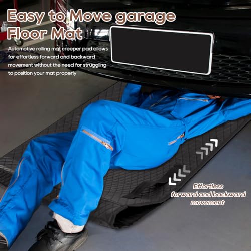 60''x28'' Portable Rolling Creeper Mat, All Terrain Zero Ground Clearance Under Car Repair Mat for Working on Uneven Surfaces (1)