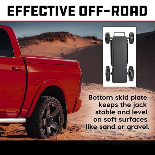 Powerbuilt Big Wheel Triple Lift Garage Jack, 3000 Pound Off Road Lift, Truck, Car, Motorcycle 1.5 Ton Capacity, 620613ECE - color: Black, size: 1.5 Ton, Big Wheel