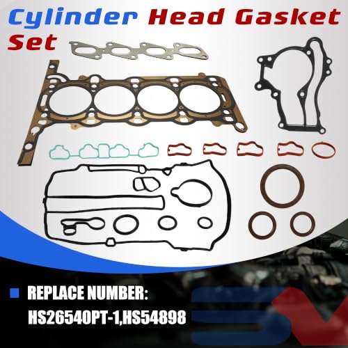 HS26540PT-1 Timing Chain Kit & Head Gasket Set & Head Bolts | Fit For Chevy Cruze Sonic Trax Buick Encore 1.4L Turbo 2011-2021 OE# HSCV001 CS46201 ES72474 - size: 1.4L Timing chain w/ Head gasket set