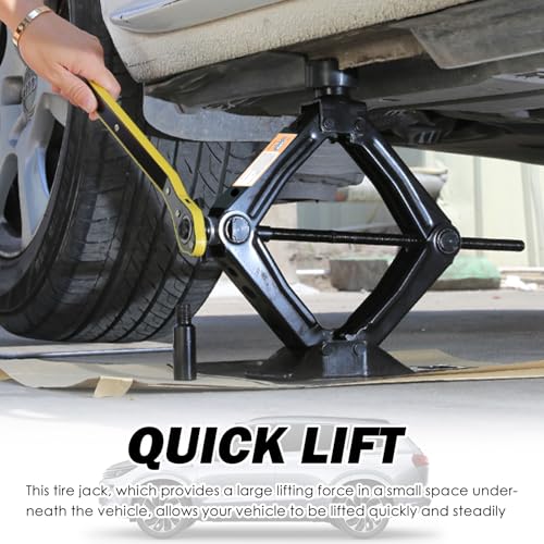 Heavy Duty Scissor Jack for Car,Portable Scissor Car Jack Kit with 1.5T (3307lbs) Capacity & Ratchet Handle,Essential Cars Tire Changing Kit as Cars Emergency Kits