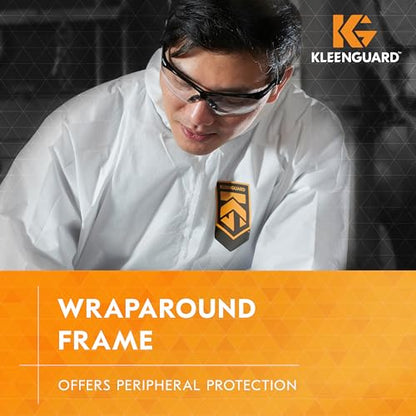 KleenGuard™ V30 Nemesis™ Safety Glasses (25679), with KleenVision™ Anti-Fog Coating, Clear Lenses, Black Frame, Unisex for Men and Women (Qty 12)