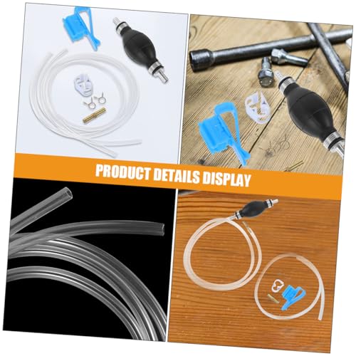 Manual Hand Siphon Pump Fuel Transfer Hose Kit for Gasoline Oil and Fuel Plastic PVC Hand Pump Siphon for Cars Motorcycles Efficient Portable Gasoline Extraction Tool