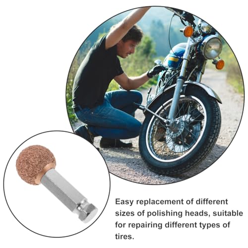 SOLUSTRE Tire Buffing Wheel with Tungsten Steel Grinding Head Tire Repair Tool for Automotive & Truck Abrasive Buffing Wheel for Precise Surface Preparation and Patching - size: 5.50X2.20X2.20CM