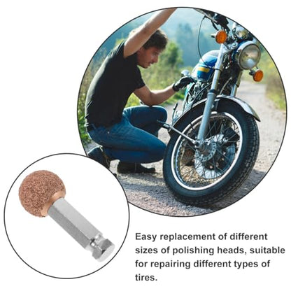 SOLUSTRE Tire Buffing Wheel with Tungsten Steel Grinding Head Tire Repair Tool for Automotive & Truck Abrasive Buffing Wheel for Precise Surface Preparation and Patching - size: 5.50X2.20X2.20CM