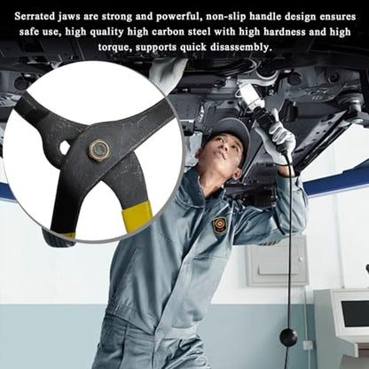 12" Adjustable Oil Filter Pliers, Locking Jaw Fuel Filter Wrench with Nonslip Grips, Automotive Removal Pliers Universal Oil Change Tool for Engine Filters Conduit Fittings