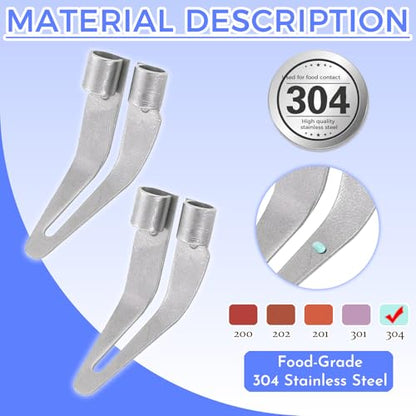 6 PCS Plastic Welding Tips and Scraper Set, 2-in-1 Smoothing Tip Heads for Plastic Welder Gun, Car Bumper Repair Kit, Dual Copper Tubes Hot Stapler Accessories