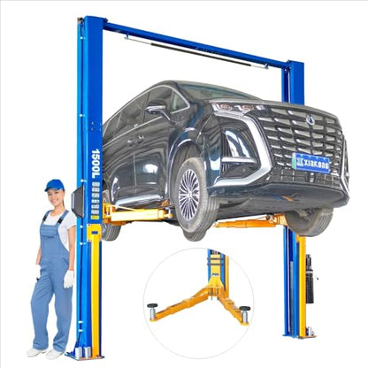 XK-1500L Overhead Auto Lift Car Lift 3+3 Enhanced Lifting Arm Capacity 15000 Lbs Truck Hoist with 36 Months Parts Replacement - color: Model 1500L-220V