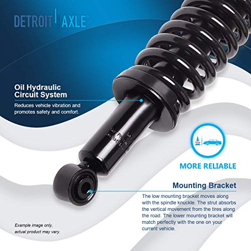 Detroit Axle - 2 Front Struts for 1995-2004 Toyota 4WD Tacoma | 1998-2004 Tacoma 2WD PreRunner - Exc. Crew Cab Complete Struts w/Coil Spring 1996 1997 1999 2000 Replacement Strut Shock - size: 171352L_171352R-DA/PAIR