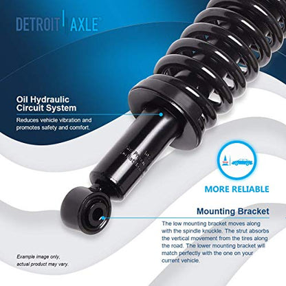 Detroit Axle - 2 Front Struts for 1995-2004 Toyota 4WD Tacoma | 1998-2004 Tacoma 2WD PreRunner - Exc. Crew Cab Complete Struts w/Coil Spring 1996 1997 1999 2000 Replacement Strut Shock - size: 171352L_171352R-DA/PAIR