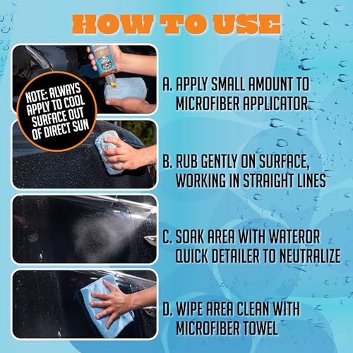 Chemical Guys, Heavy Duty Water Spot Remover Gel for Glass & Paint, 16 oz | Thick gel clings to glass and panels to tackle hard water stains and mineral marks, prepping for wax or ceramic - size: 16 Fl Oz (Pack of 1)